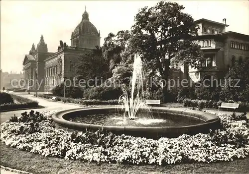 Leipzig Dimitroff Museum Springbrunnen Kat. Leipzig