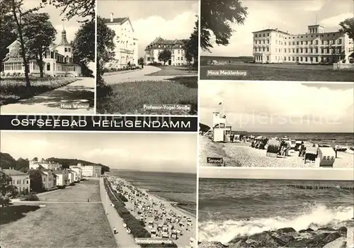 Heiligendamm Ostseebad Haus Weimar Prof Vogel Strasse Haus Mecklenburg Strand Promenade Brandung Kat. Bad Doberan