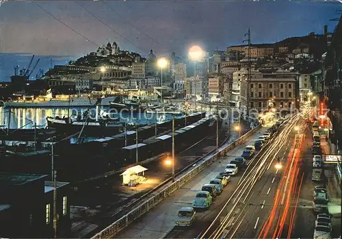 Ancona Marche Il porto notturno Hafen bei Nacht Kat. Ancona