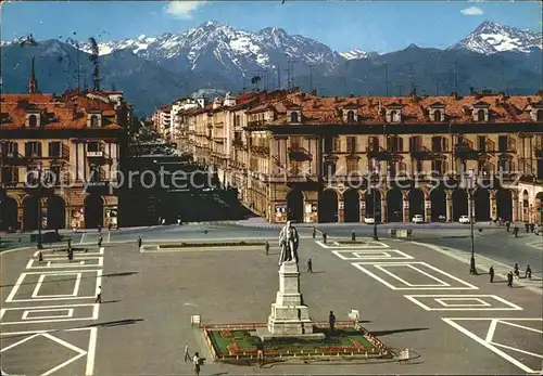 Cuneo Piazza Duccio Galimberti e Corso Nizza Denkmal Alpen Kat. Cuneo