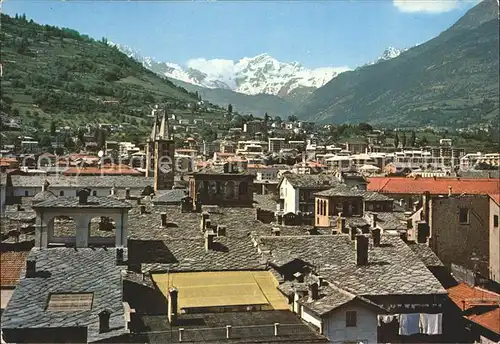 Aosta Panorama mit Gran Combin Walliser Alpen Kat. Aosta