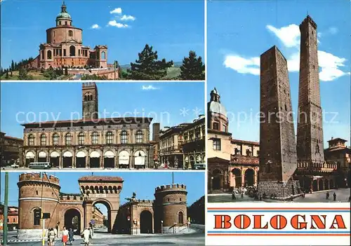 Bologna Chiesa Palazzo Porta Torri Asinelli Garisenda Kirche Palast Tuerme Kat. Bologna