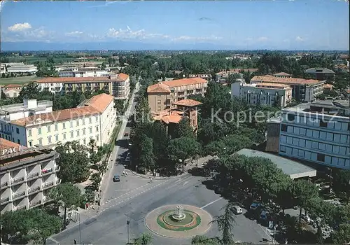 Abano Terme Piazza della Repubblica e panorama Kat. Abano Terme