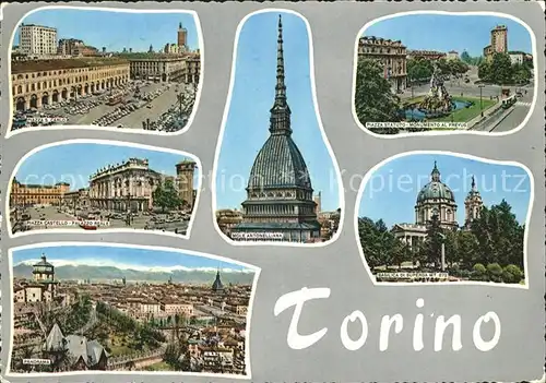 Torino Piazza Palazzo Basilica Monumento Mole Antonelliana Kat. Torino