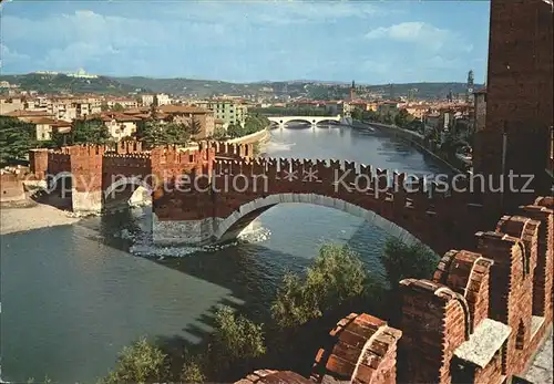 Verona Veneto Ponte Scaligero Bruecke Kat. Verona
