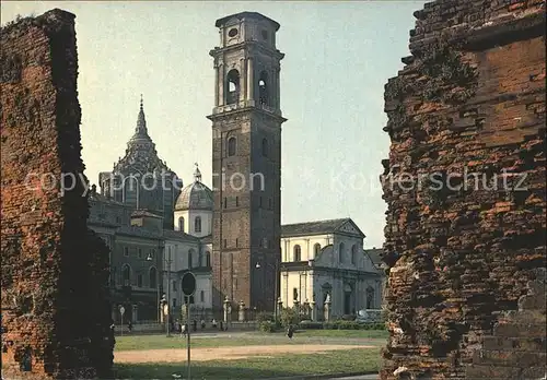 Torino Duomo di San Giovanni Battista Cappella Porte Palatine Kathedrale Glockenturm Kat. Torino