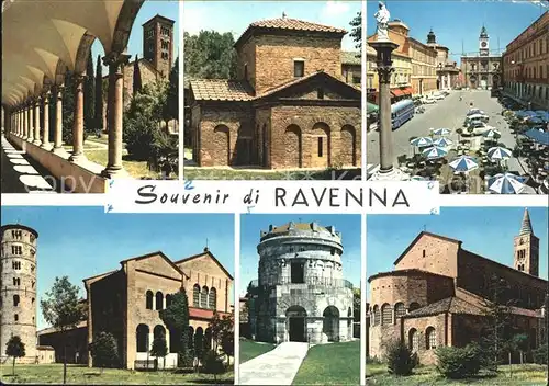 Ravenna Italia Kirche Kreuzgang Turm Basilika Mausoleum Kat. Ravenna