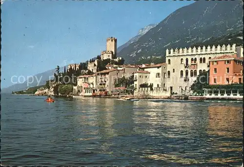 Malcesine Lago di Garda Ansicht vom Gardasee aus Kat. Malcesine