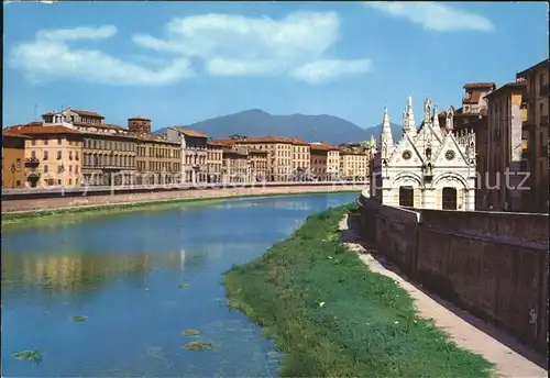 Pisa Lungarno Chiesa di Santa Maria della Spina Arno Kai Kirche Kat. Pisa