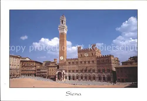 Siena Palazzo Comunale Torre del Mangia Palast Turm Kat. Siena