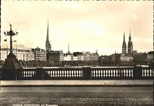 Hamburg Lombardsbruecke Binnenalster Kirche Kat. Hamburg