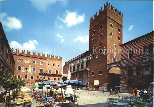 Verona Veneto Piazza dei Signori Herrenplatz Strassencafe Kat. Verona