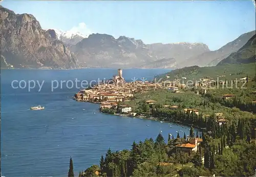 Malcesine Lago di Garda Panorama Gardasee Alpen Kat. Malcesine