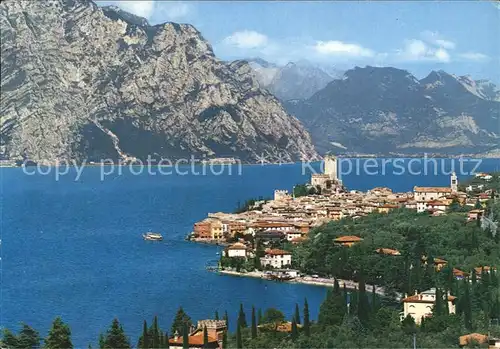 Malcesine Lago di Garda Panorama Gardasee Alpen Kat. Malcesine