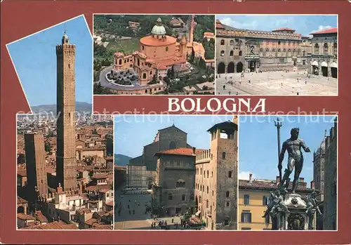 Bologna Tuerme Basilika Palast Platz Neptunbrunnen Kat. Bologna