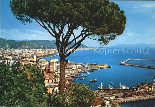 Salerno Panorama Porto Hafen Kat. Salerno