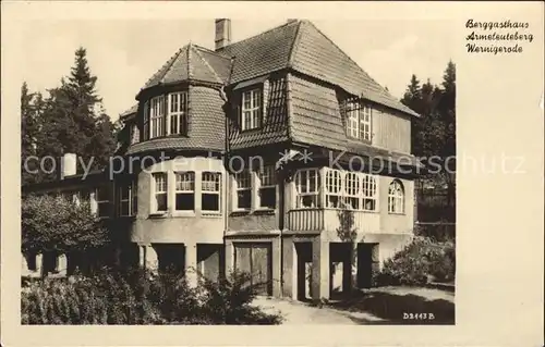 Wernigerode Harz Berggasthaus Armeleuteberg Kat. Wernigerode