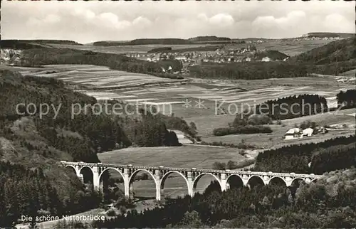 Nister Die Nisterbruecke Panorama Kat. Nister