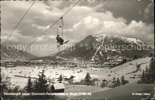 Garmisch Partenkirchen Hausberglift Panorama Kat. Garmisch Partenkirchen