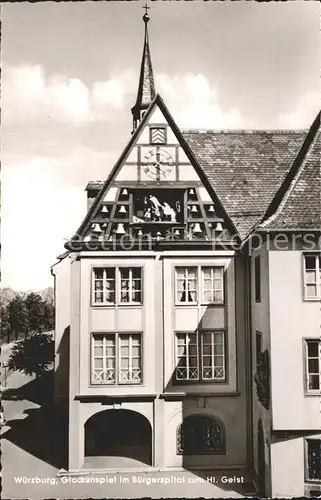 Wuerzburg Glockenspiel im Buergerspital zum Hl Geist Kat. Wuerzburg