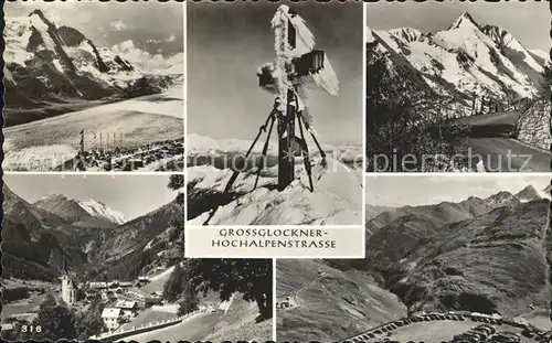 Grossglockner Hochalpenstrasse Gipfelkreuz Teilansichten Kat. Heiligenblut