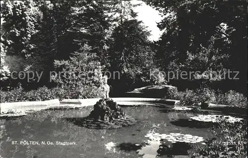 St Poelten Stadtpark Teich Kat. St. Poelten