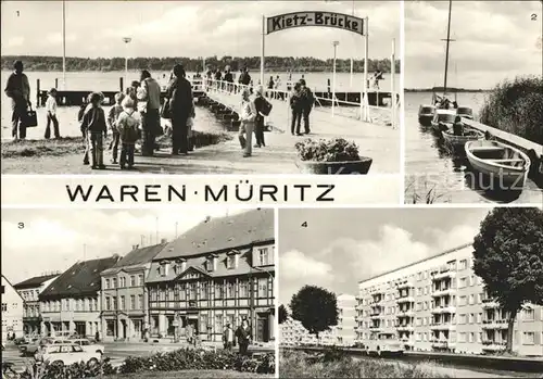 Waren Mueritz Kietz Bruecke Marktplatz Neubauten Kat. Waren Mueritz