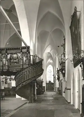 Luebeck Aegidienkirche Seitenschiff mit Treppe zum Lettner Kat. Luebeck