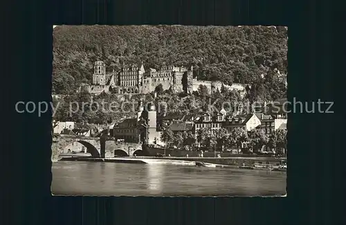 Heidelberg Neckar Schloss und alte Bruecke Kat. Heidelberg