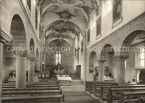 Niederzell Reichenau Kirche St Peter und Paul Dreischiff Basilika Kat. Reichenau
