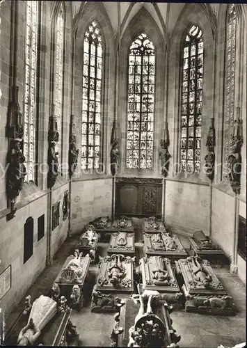 Tuebingen Chor der Stiftskirche St Georg Grabgelege der wuertt Regenten Kat. Tuebingen