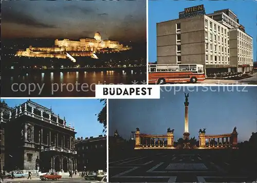 Budapest Parlamentsgebaeude Heldenplatz Milleniumsdenkmal Staatsoper Kat. Budapest