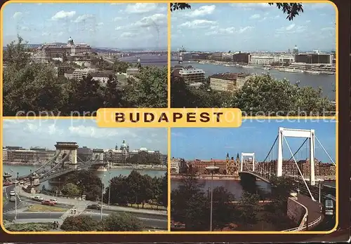 Budapest Parlamentsgebaeude Donaupartie Kettenbruecke Kat. Budapest