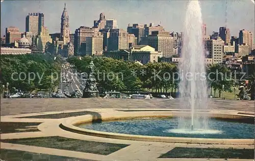 Philadelphia Pennsylvania Benjamin Franklin Parkway Fontaene Kat. Philadelphia