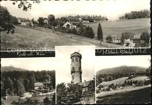 Hain Oybin Ortsansicht Forsthaus Turm Hochwald Kurort Zittauer Gebirge Kat. Kurort Oybin