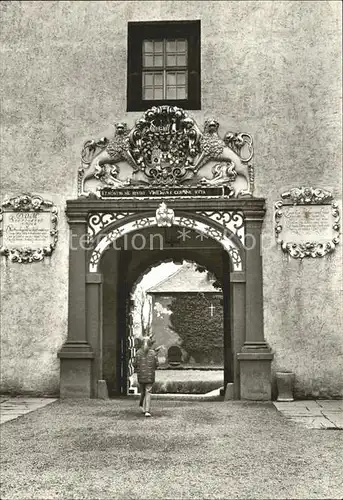 Augustusburg Portal im Schlosshof Kat. Augustusburg