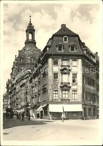 Dresden Frauenkirche vor der Zerstoerung Repro Kat. Dresden Elbe