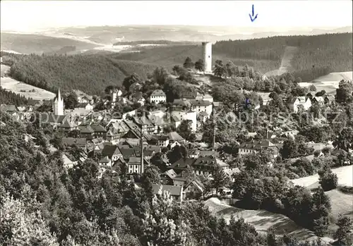 Bad Lobenstein Thueringen Panorama Blick vom Gehege Moorbad Kat. Bad Lobenstein