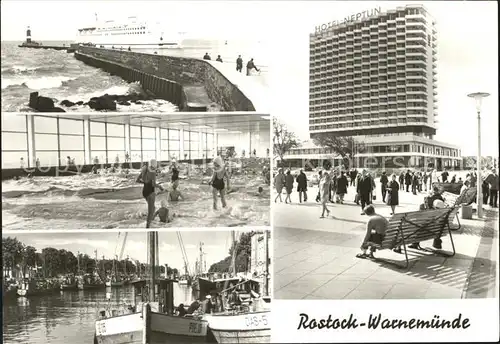 Warnemuende Ostseebad Faehrschiff Meeresbradungsbad Hotel Neptun Alter Strom Kat. Rostock