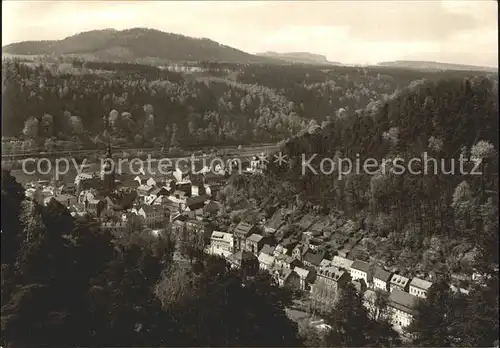 Bad Schandau Panorama Elbtal Elbsandsteingebirge Kat. Bad Schandau