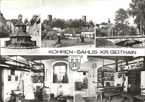 Kohren Sahlis Toepferbrunnen Teilansicht Burgruine Anlagen Toepfermuseum Kat. Kohren Sahlis