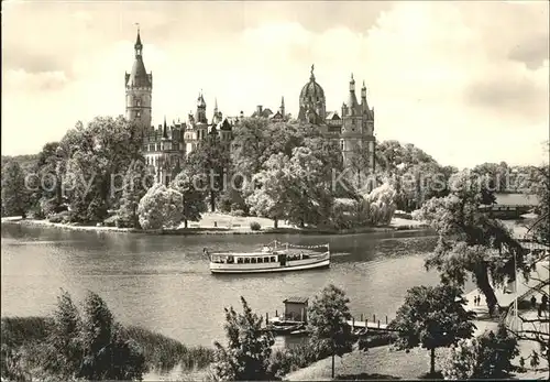 Schwerin Mecklenburg Blick zum Schloss Kat. Schwerin