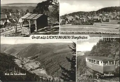 Lichtenhain Bergbahn Teilansichten Schwarzatal Kat. Oberweissbach Thueringer Wald