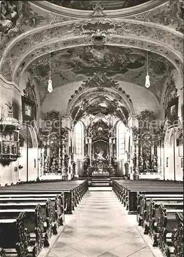 Mittenwald Bayern Pfarrkirche St Peter und Paul Altar Fresken Kat. Mittenwald