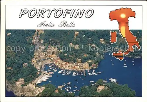 Portofino Liguria Golfo Tigullio veduta aerea Kat. Portofino