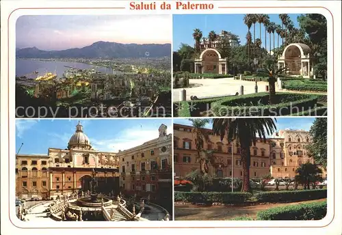Palermo Sicilia Panorama Park Dom Palast Kat. Palermo