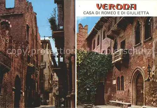 Verona Veneto Casa di Romeo e di Giuletta Romeo und Julia Kat. Verona