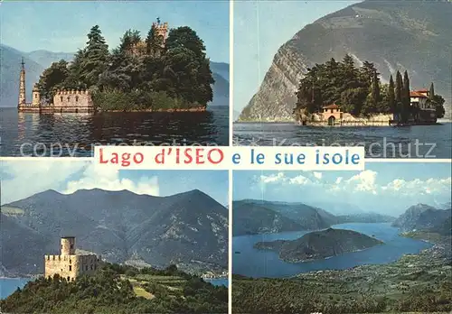 Iseo Lago d Iseo e le sue isole Iseosee Inseln Burg Schloss Kat. Iseo