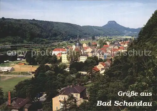 Bad Schandau Panorama mit Lilienstein Elbsandsteingebirge Kat. Bad Schandau