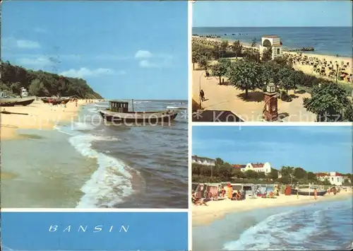 Bansin Ostseebad Steilkueste Konzertplatz Kurpromenade Strand Kat. Heringsdorf